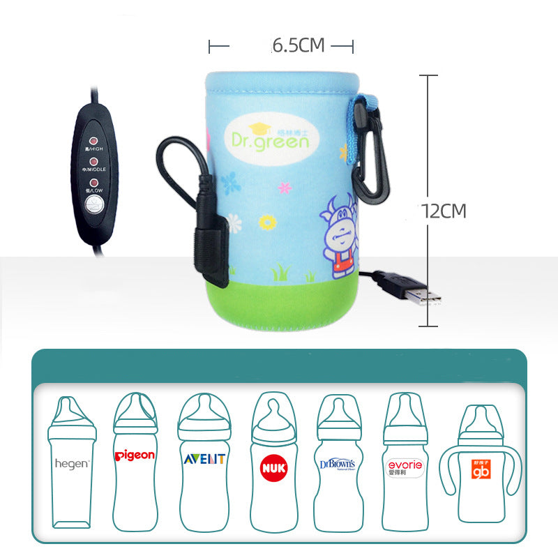 On-the-Go Baby Bottle Warmer USB Heating Sleeve