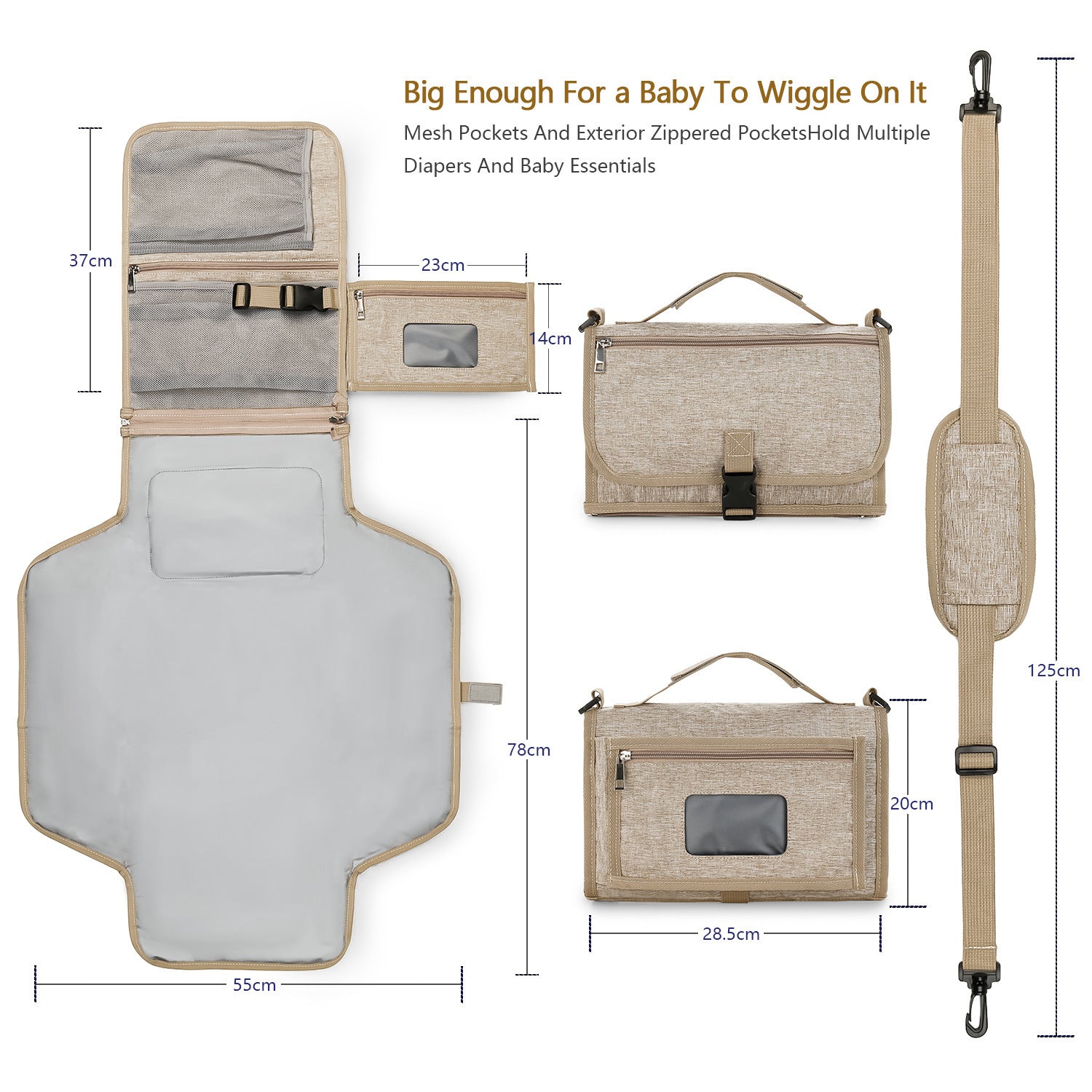 Travel-Friendly Baby Changing Pad Waterproof and Compact