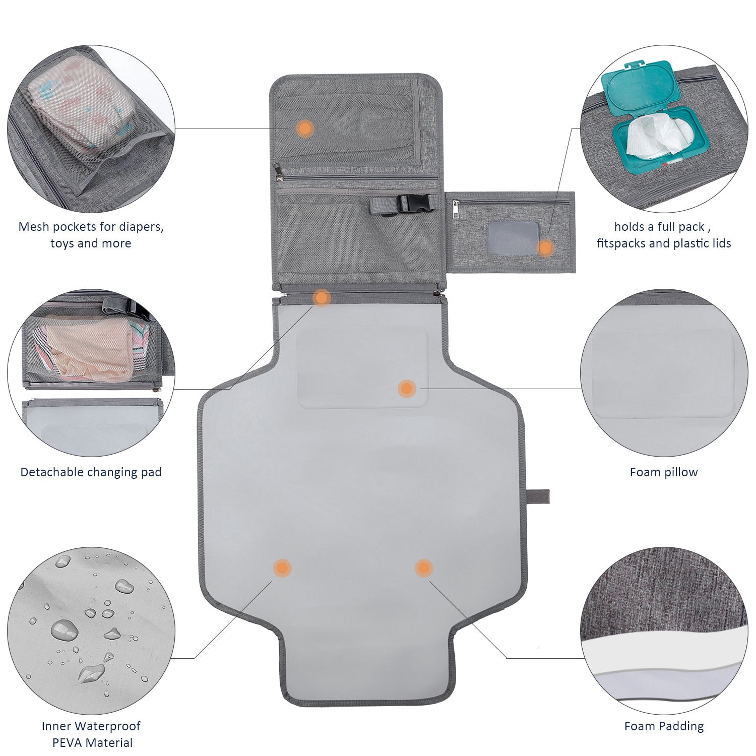 Travel-Friendly Baby Changing Pad Waterproof and Compact