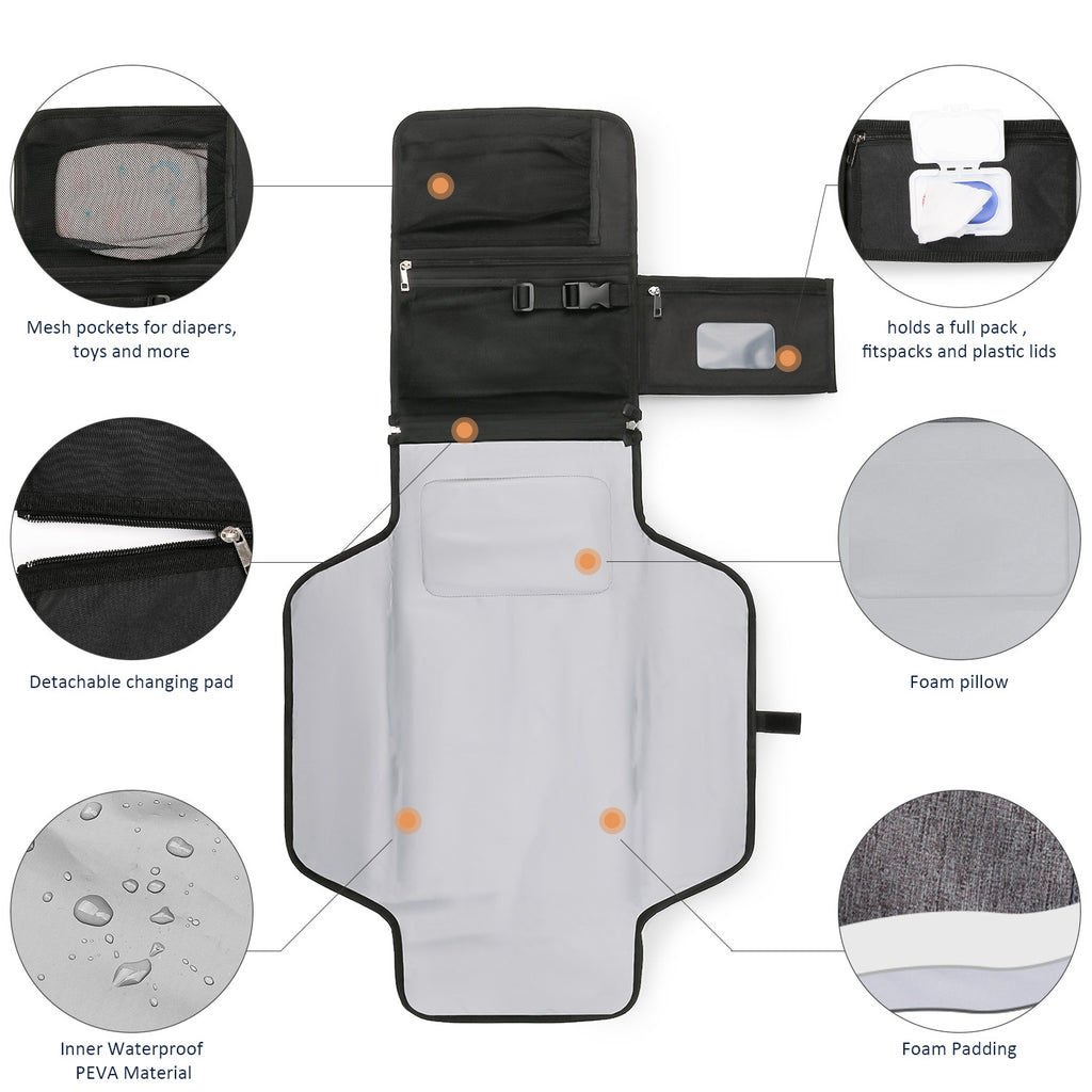 Travel-Friendly Baby Changing Pad Waterproof and Compact