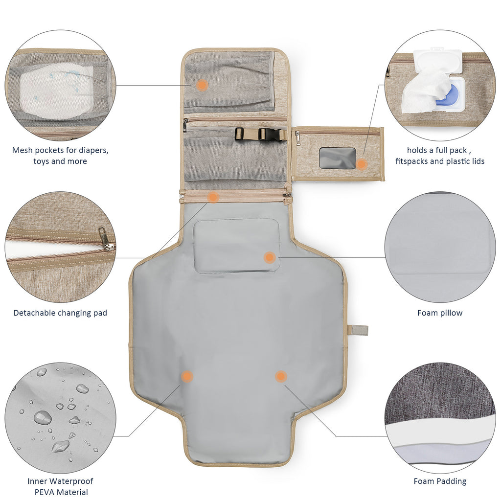 Travel-Friendly Baby Changing Pad Waterproof and Compact